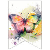 Bannière À Fanions Vibes d'été Aquarelle papillon - Anniversaire (Premier drapeau)