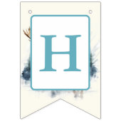 Bannière À Fanions Vibes d'hiver Aquarelle Moose - Anniversaire (Deuxième drapeau)