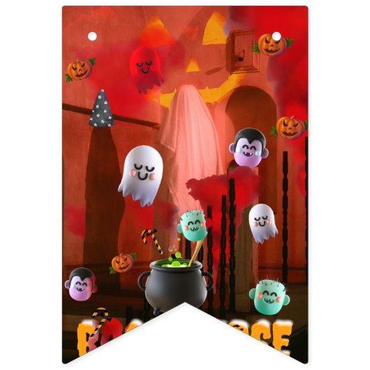 Bannière À Fanions Vibes éffrayantes Mikitiez halloween 3D multivers (Premier drapeau)