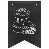 Bannière À Fanions Vintage Chalkboard Look Mariage Bunting (Troisième drapeau)