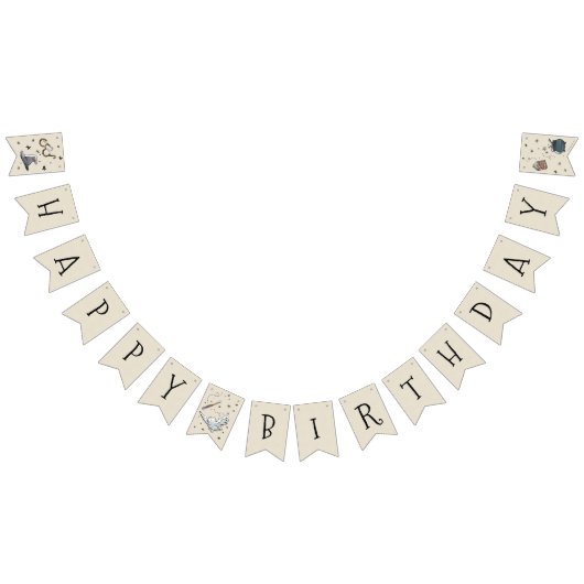 Bannière À Fanions Vintage Harry Potter Premier anniversaire (Tout)