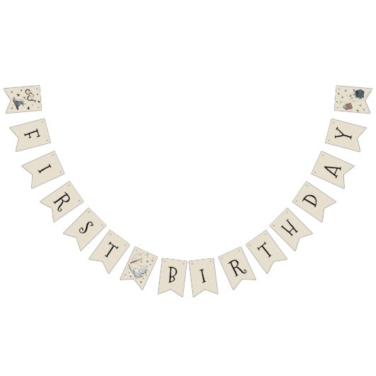 Bannière À Fanions Vintage Harry Potter Premier anniversaire (Tout)