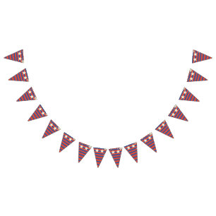 Bannière À Fanions Vintage Old school Colors design, American Flag