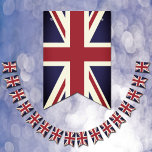 Bannière À Fanions Vintage Union Jack, British Flag bunting UK banner<br><div class="desc">Bunting / Party Flags: Vintage United Kingdom & British Flag party decor "Union Jack Flag" - weddings,  birhday,  celebrations - love my country,  travel,  national patriots / sports fans</div>
