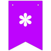 Bannière À Fanions Violet néon et blanc | Personnaliser  (Premier drapeau)