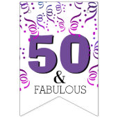 Bannière À Fanions Violet noir| 50e anniversaire (Premier drapeau)