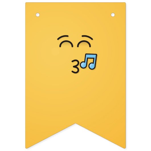 Bannière À Fanions Visage sifflant avec yeux souriants (Deuxième drapeau)