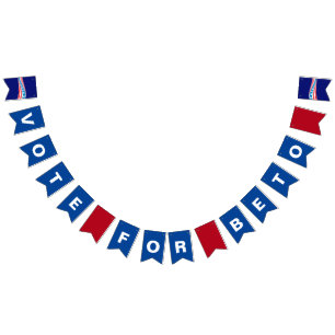 Bannière À Fanions Vote pour le Parti du Gouverneur de Beto Texas Ele