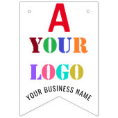 Bannière À Fanions Votre logo Fête d'anniversaire professionnelle per (Troisième drapeau)