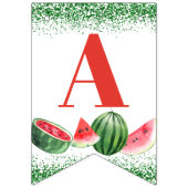 Bannière À Fanions Watermelon Green Parties scintillant Custom 3 Phot (Troisième drapeau)