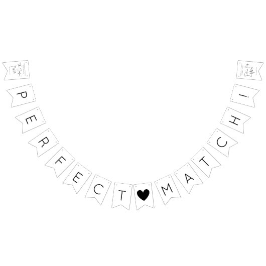 Bannière À Fanions Wedding shower de script moderne (Tout)