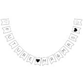 Bannière À Fanions Wedding shower de script moderne (Tout)