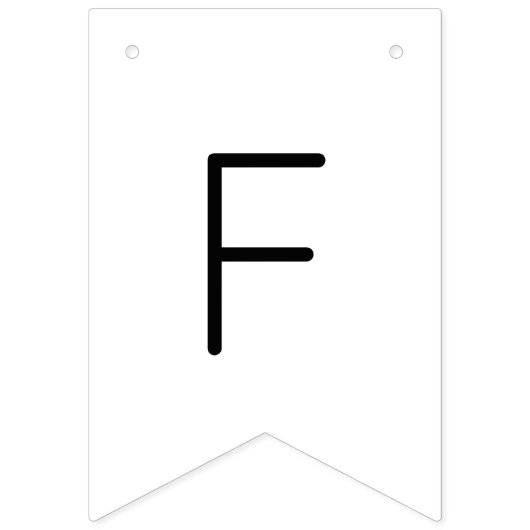 Bannière À Fanions Wedding shower de script moderne (Deuxième drapeau)