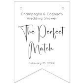 Bannière À Fanions Wedding shower de script moderne (Premier drapeau)