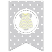 Bannière À Fanions Welcome Baby - Jaune clair et gris (Deuxième drapeau)