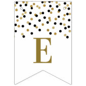 Bannière À Fanions Welcome Back Banner Black Gold Confetti (Troisième drapeau)