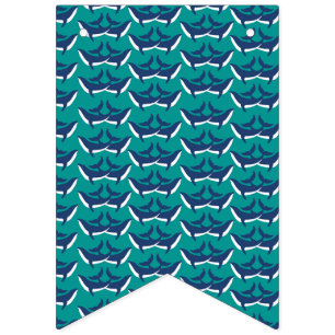 Bannière À Fanions Whales Sea Animal Green Ocean Marine Mammal