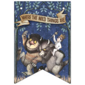 Bannière À Fanions Where the Wild Things Are Illustrated (Premier drapeau)