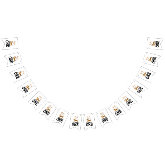 Bannière À Fanions Wild One mignonne Jungle Tiger 1er anniversaire (Tout)