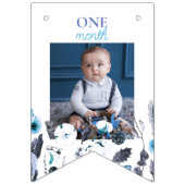 Bannière À Fanions Winter Boy Onederland Anniversaire Mois Photo (Premier drapeau)