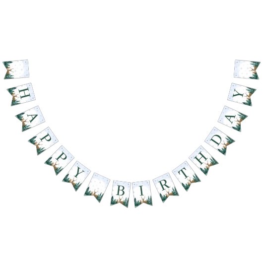 Bannière À Fanions Winter ONEderland Birthday Banner (Tout)