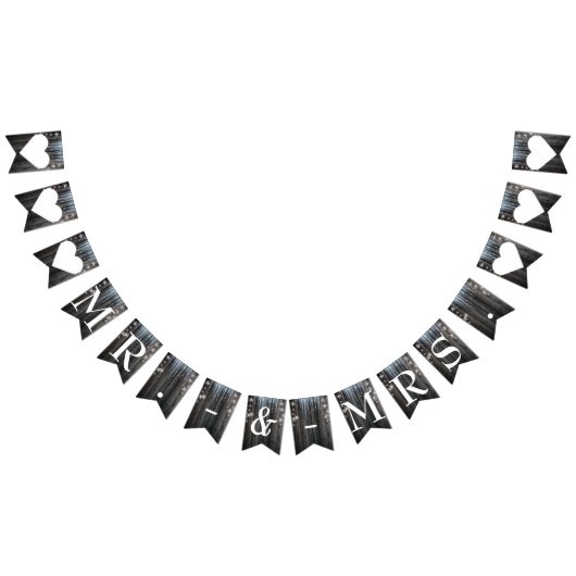 Bannière À Fanions Winter Wonderland Frozen Ice M. & Mme Mariage (Tout)