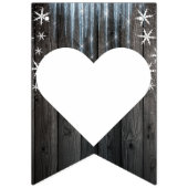 Bannière À Fanions Winter Wonderland Frozen Ice M. & Mme Mariage (Deuxième drapeau)