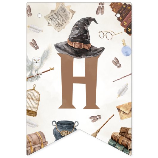 Bannière À Fanions Wizard Birthday Banner (Deuxième drapeau)