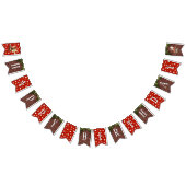 Bannière À Fanions Woodland Fairy Mushroom Polka Dot Happy Birthday (Tout)