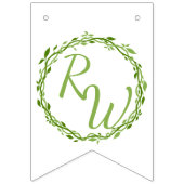 Bannière À Fanions Woodsy Elegance | Vin Mariage Marié (Deuxième drapeau)