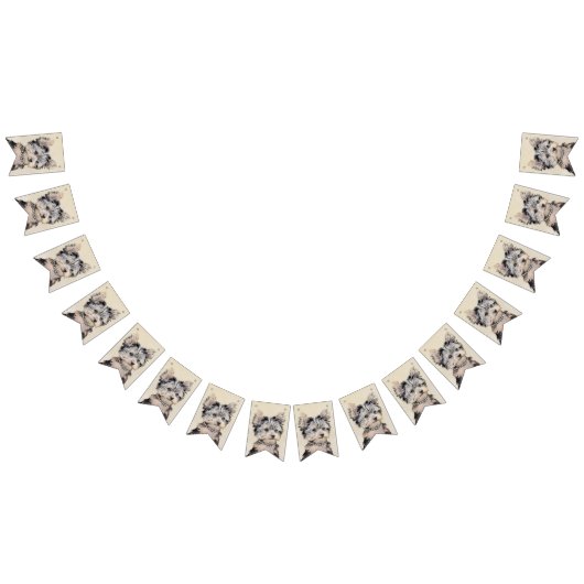 Bannière À Fanions Yorkshire Terrier Puppy Peinture Chien original (Tout)