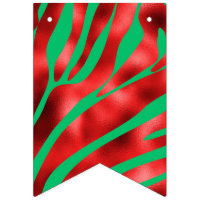 Zèbre vert et rouge