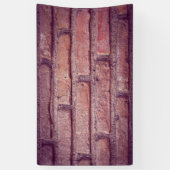 Bannière à motif de mur en briques anciennes – Déc (Vertical)