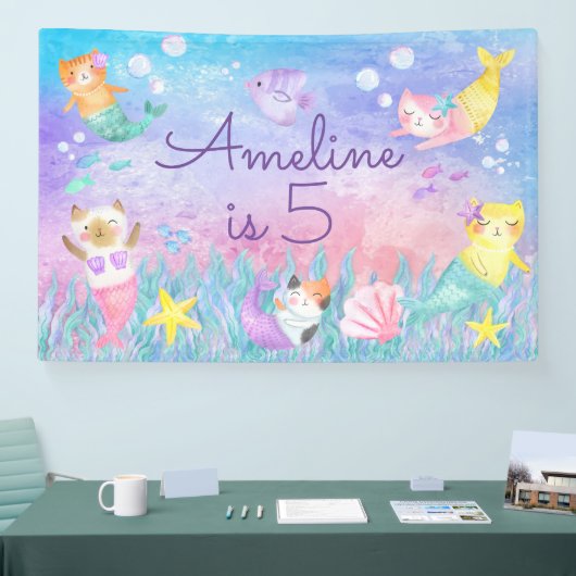 Bannière à thème Mercat magique 4 pi X 6 pi (Salon professionnel)