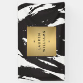 Bannière Abstraite des coups de pinceau noirs (Vertical)