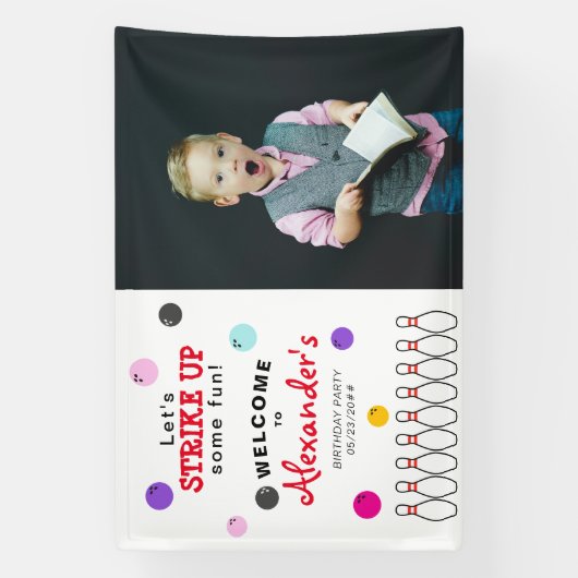 Bannière Affiche de bienvenue d'anniversaire de Bo (Verticale)