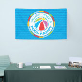 Bannière Affiche de bienvenue de la fête d'été de  (Salon professionnel)