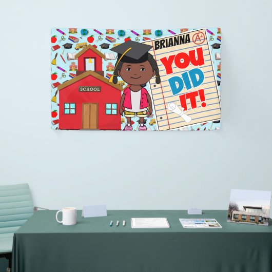 Bannière afro-américaine pour la graduation présco (Salon professionnel)