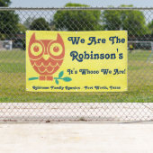 Bannière amicale de hibou de famille (En situation)