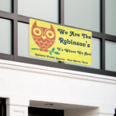 Bannière amicale de hibou de famille (Bâtiment extérieur)