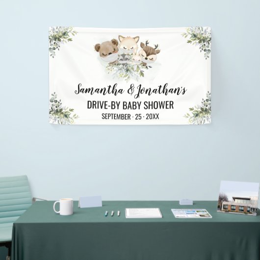 Bannière Animaux de forêt de Baby shower (Salon professionnel)