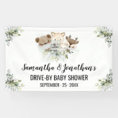 Bannière Animaux de forêt de Baby shower (Horizontal)