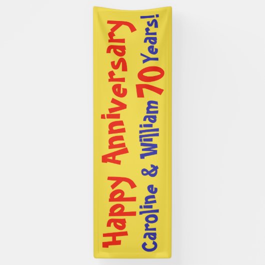 Bannière anniversaire avec nom et numéro (Vertical)