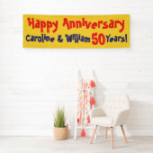 Bannière anniversaire avec nom et numéro (En situation)