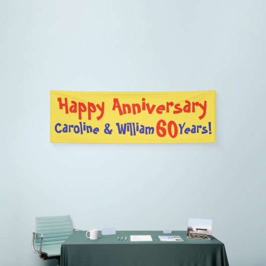Bannière anniversaire avec nom et numéro (Salon professionnel)