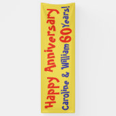 Bannière anniversaire avec nom et numéro (Vertical)