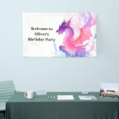 Bannière Anniversaire de enfant Imaginaire Dragon (Salon professionnel)