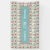 Bannière Anniversaire de enfant Mermaid (Vertical)