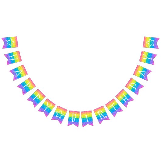 Bannière Anniversaire de enfant Rainbow Party (Tout)