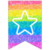 Bannière Anniversaire de enfant Rainbow Party (Premier drapeau)